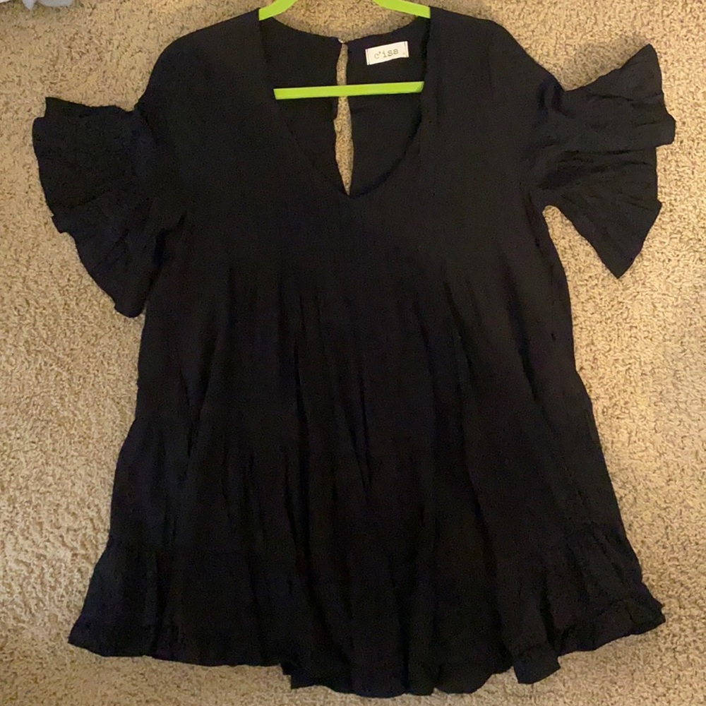 Black Ruffle dress NWT